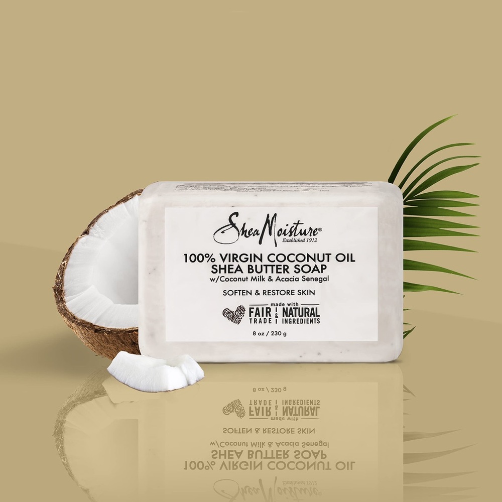 2-pack! SheaMoisture 100% Virgin Coconut Oil 8oz. Bar Soap